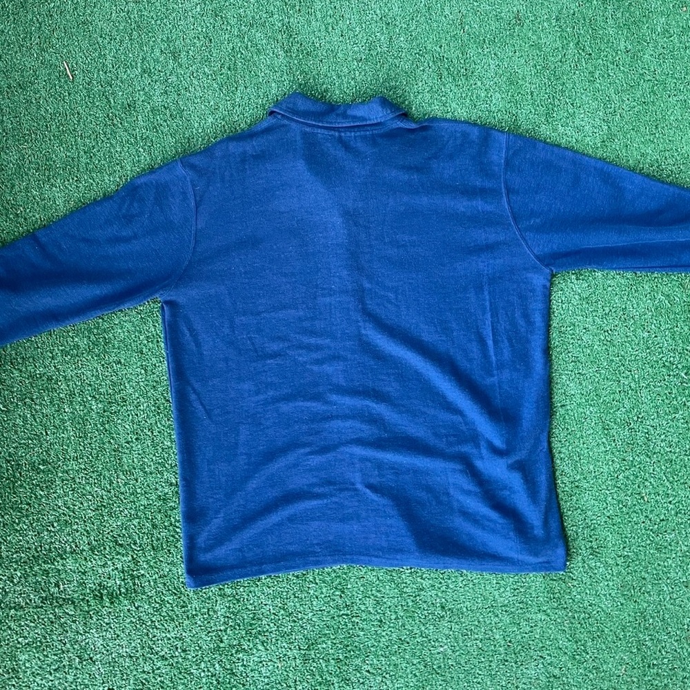 Premier International Royal Blue Button-Up Knit Shirt Jacket - Picture 3 of 5